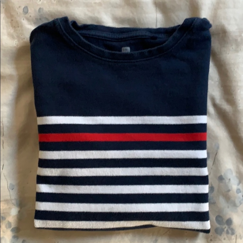 Uniqlo striped long sleeve tee for kids
